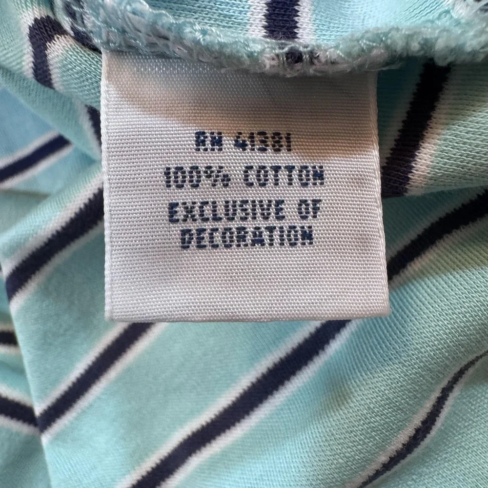 Polo Ralph Lauren Polo Shirt Mens XL Striped Classic Fit Short Sleeve Teal‎